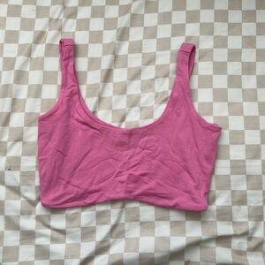 Naked wardrobe pink crop tank